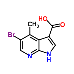 5-Bromo-4-Methyl-7-azaindole-3-carboxylic acid结构式