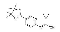 N-(5-(4,4,5,5-四甲基-1,3,2-二噁硼烷-2-基)吡啶-2-基)环丙烷羧酰胺结构式