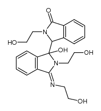 1'-[(2-hydroxyethyl)imino]-2'-(2-hydroxyethyl)-3'-hydroxy-3'-[2-(2-hydroxyethyl)-2,3-dihydro-1H-benzo[c]pyrrol-1-on-3-yl]-2',3'-dihydro-1'H-benzo[c]pyrrol Structure