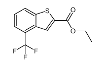 Ethyl 4-(Trifluoromethyl)-1-benzothiophene-2-carboxylate结构式