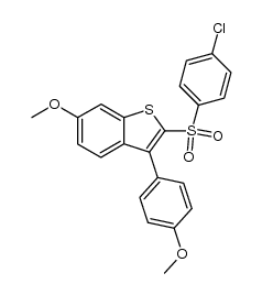 2-((4-chlorophenyl)sulfonyl)-6-methoxy-3-(4-methoxyphenyl)benzo[b]thiophene Structure