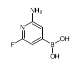 (2-amino-6-fluoropyridin-4-yl)boronic acid Structure