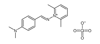 4-[(2,6-dimethylpyridin-1-ium-1-yl)iminomethyl]-N,N-dimethylaniline,perchlorate Structure