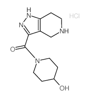 (4-Hydroxy-1-piperidinyl)(4,5,6,7-tetrahydro-1H-pyrazolo[4,3-c]pyridin-3-yl)methanone hydrochloride Structure