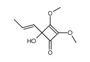 2,3-dimethoxy-4-hydroxy-4-(1-propenyl)-2-cyclobuten-1-one结构式