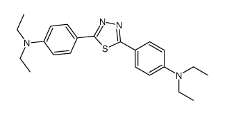 4-[5-[4-(diethylamino)phenyl]-1,3,4-thiadiazol-2-yl]-N,N-diethylaniline Structure