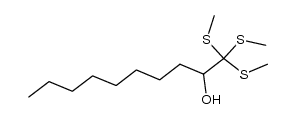 1,1,1-tris(methylthio)-2-decanol Structure