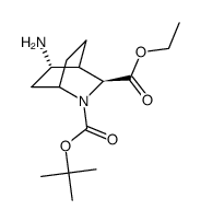 Rel-(1S,3S,4R,5R)-2-tert-butyl 3-ethyl 5-amino-2-azabicyclo[2.2.2]octane-2,3-dicarboxylate Structure