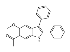 1-(5-methoxy-2,3-diphenyl-1H-indol-6-yl)ethanone结构式