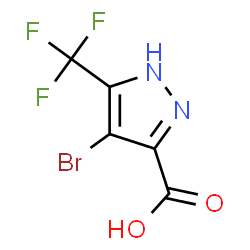 4-Bromo-5-(trifluoromethyl)-1H-pyrazole-3-carboxylic acid结构式
