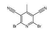 2,6-dibromo-4-methylpyridine-3,5-dicarbonitrile结构式
