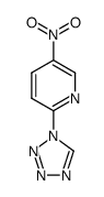 5-nitro-2-(1H-tetrazol-1-yl)-pyridine结构式