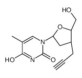 1-[(2R,4S,5S)-5-(hydroxymethyl)-4-prop-2-ynyloxolan-2-yl]-5-methylpyrimidine-2,4-dione结构式