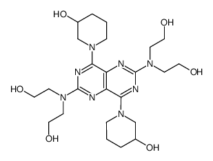 1,1'-{2,6-bis-[(2-hydroxy-ethyl)-amino]-pyrimido[5,4-d]pyrimidine-4,8-diyl}-bis-piperidin-3-ol Structure