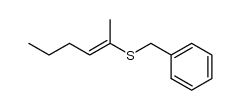 (E)-benzyl(hex-2-en-2-yl)sulfane结构式