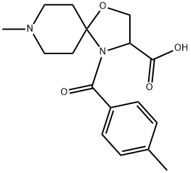 8-methyl-4-(4-methylbenzoyl)-1-oxa-4,8-diazaspiro[4.5]decane-3-carboxylic acid picture