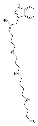 N-[3-[3-[4-(3-aminopropylamino)butylamino]propylamino]propyl]-2-(1H-indol-3-yl)acetamide结构式