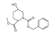 (2R-trans)-5-Hydroxy-1,2-piperidinedicarboxylic acid 2-methyl 1-benzyl ester structure