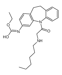 ethyl N-[11-[2-(hexylamino)acetyl]-5,6-dihydrobenzo[b][1]benzazepin-2-yl]carbamate结构式