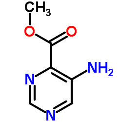 Methyl 5-amino-4-pyrimidinecarboxylate结构式