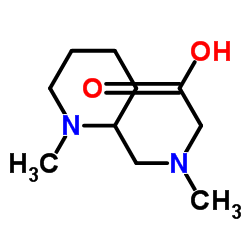 N-Methyl-N-[(1-methyl-2-piperidinyl)methyl]glycine结构式