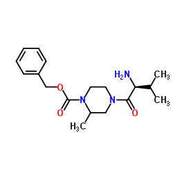 Benzyl 2-methyl-4-(L-valyl)-1-piperazinecarboxylate结构式