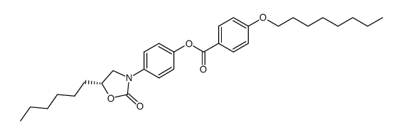 4-Octyloxy-benzoic acid 4-((R)-5-hexyl-2-oxo-oxazolidin-3-yl)-phenyl ester Structure