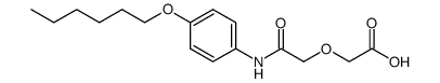 2-(2-((4-(hexyloxy)phenyl)amino)-2-oxoethoxy)acetic acid Structure
