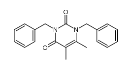 1,3-dibenzyl-5,6-dimethyl-1H-pyrimidine-2,4-dione结构式