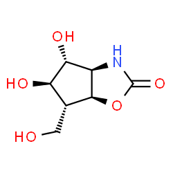 2H-Cyclopentoxazol-2-one, hexahydro-4,5-dihydroxy-6-(hydroxymethyl)-, 3aR-(3a.alpha.,4.alpha.,5.beta.,6.alpha.,6a.alpha.)- structure