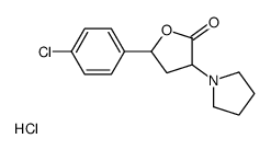 5-(4-chlorophenyl)-3-pyrrolidin-1-yloxolan-2-one,hydrochloride Structure