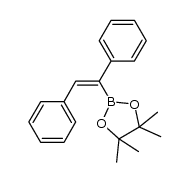 (E)-2-(1,2-diphenylvinyl)-4,4,5,5-tetramethyl-1,3,2-dioxaborolane结构式