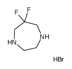 6,6-difluoro-1,4-diazepane hydrobromide结构式
