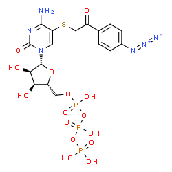 5-((4-azidophenacyl)thio)cytidine-5'-triphosphate structure