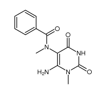 6-amino-1-methyl-5-methyl(phenyl)carboxamido-2,3-dioxo-1,2,3,4-tetrahydropyrimidine Structure