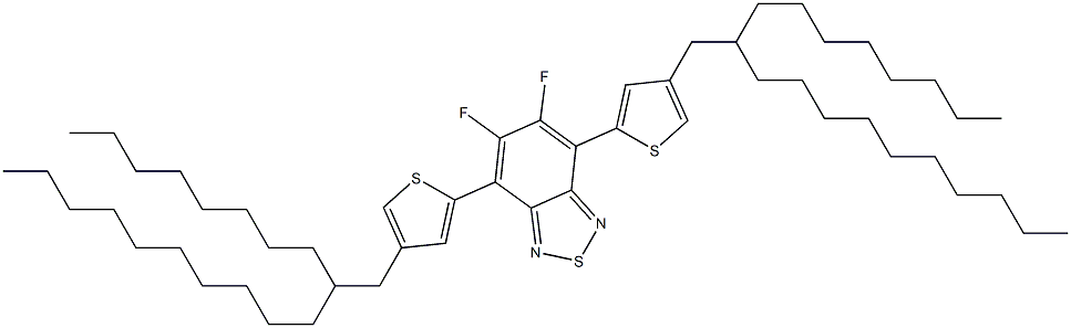 5,6-difluoro-4,7-bis(4-(2-octyldodecyl)thiophen-2-yl)benzo[c][1,2,5]thiadiazole structure