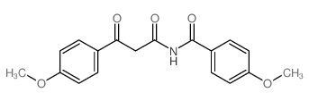 Benzenepropanamide,4-methoxy-N-(4-methoxybenzoyl)-b-oxo- Structure