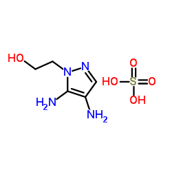 4,5-Diamino-1-(2-hydroxyethyl)pyrazole sulfate structure