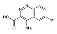 3-Cinnolinecarboxylic acid, 4-amino-6-fluoro-, hydrate structure