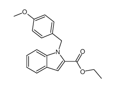 1-(4-methoxy-benzyl)-1H-indole-2-carboxylic acid ethyl ester结构式