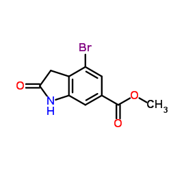 METHYL 4-BROMO-2-OXO-2,3-DIHYDRO-1H-INDOLE-6-CARBOXYLATE Structure