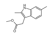 methyl 2-(2,6-dimethyl-1H-indol-3-yl)acetate结构式