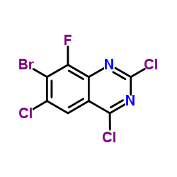 7-Bromo-2,4,6-trichloro-8-fluoroquinazoline structure