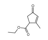 2-甲基-4-氧代环戊-2-烯-1-甲酸乙酯结构式