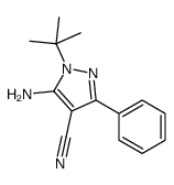5-amino-1-tert-butyl-3-phenylpyrazole-4-carbonitrile Structure