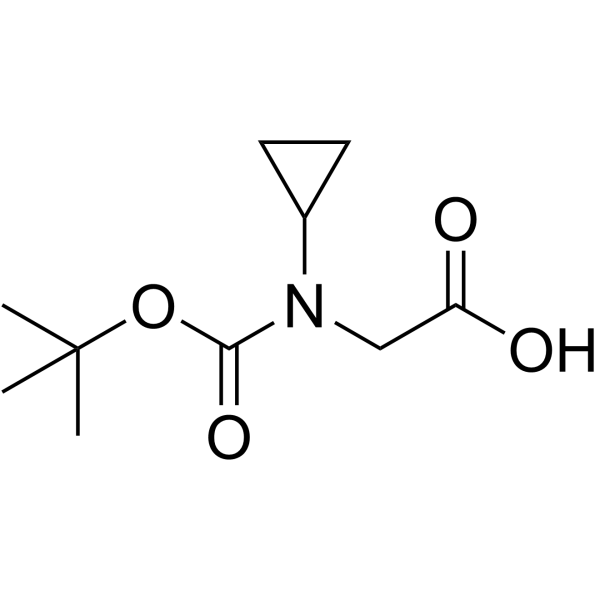 N-(tert-Butoxycarbonyl)-N-cyclopropylglycine structure