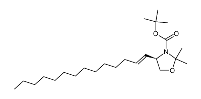 tert-butyl (R)-2,2-dimethyl-4-(tetradec-1-en-1-yl)oxazolidine-3-carboxylate结构式