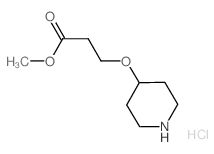 Methyl 3-(4-piperidinyloxy)propanoate hydrochloride Structure