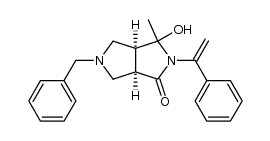 1(R),4(R,S),5(S)-7-benzyl-4-hydroxy-4-methyl-3-(1-phenylethenyl)-3,7-diazabicyclo[3.3.0]octan-2-one Structure