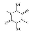 1,4-dimethyl-3,6-bis(sulfanyl)piperazine-2,5-dione结构式